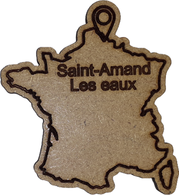 Magnet - Carte de France/Saint-Amand personnalisable